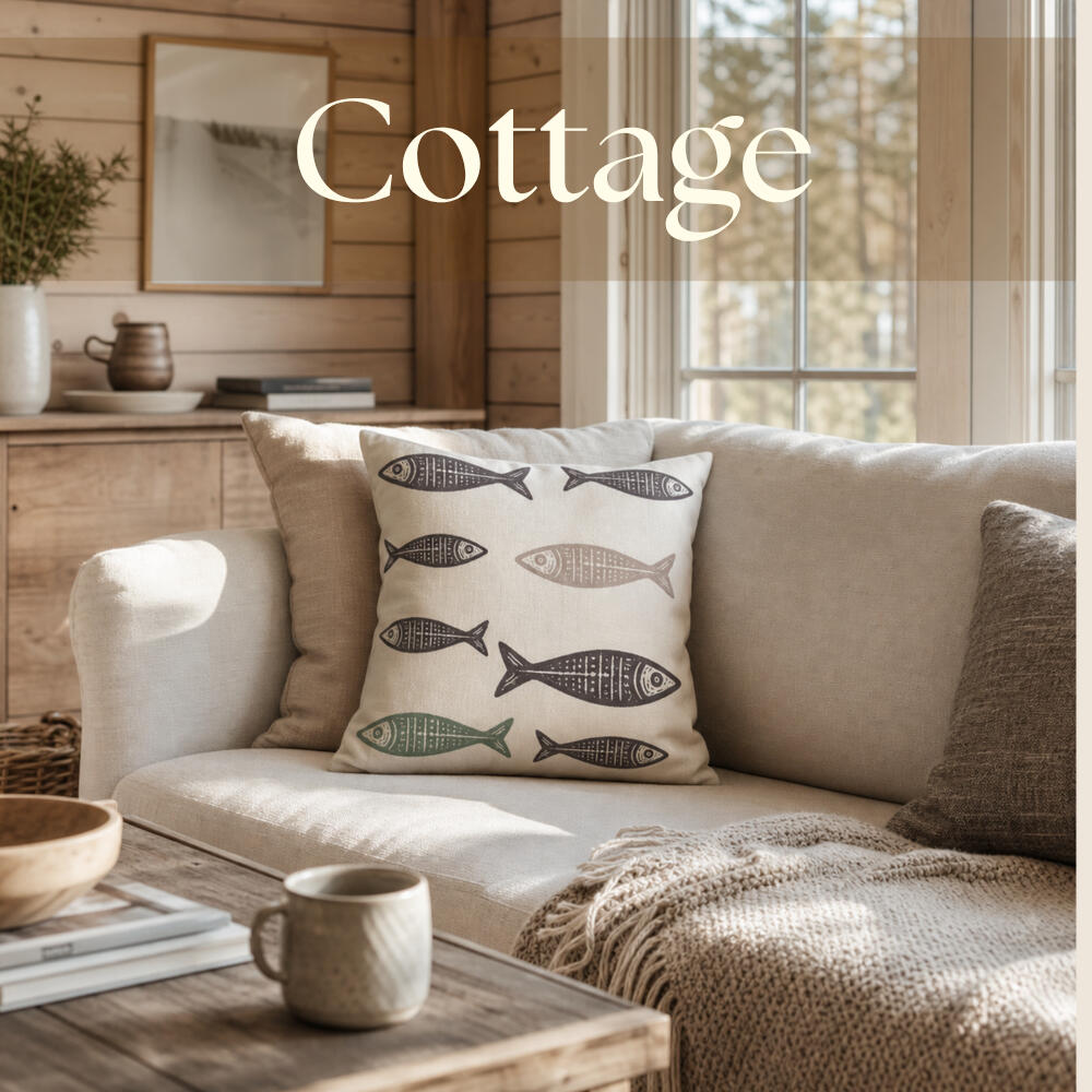 "Inspired by quiet lakes, fishing villages and Nordic cabin life."